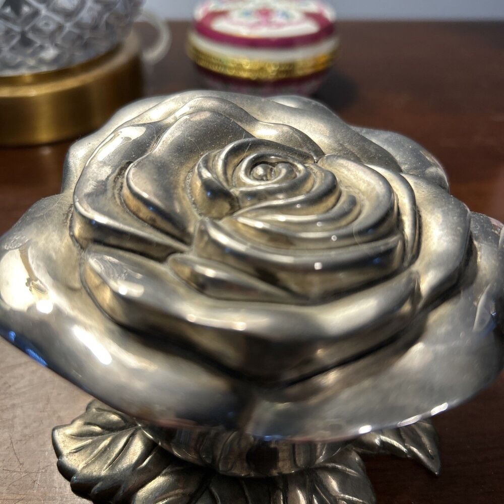 Godinger Silverplate Trinket Box 4.5"×3" - B01 EB - Picture 4 of 8